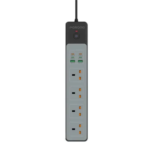 Power Strip Porodo with 4 AC 65W charging 3000w