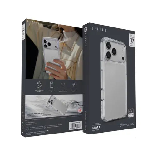 LEVELO CASE CLARA TRANSPARENT MAGSAFE 17 SERIES