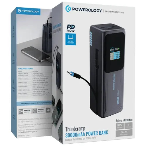 THUNDERAMP 30000MAH POWERBANK 140W - POWEROLOGY