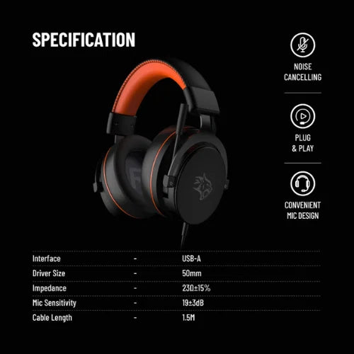 Porodo Gaming PC RGB ENC Gaming Headphones