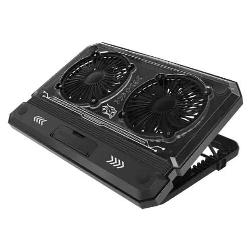 Porodo Gaming Crystal Shell Laptop Cooling Pad - Black