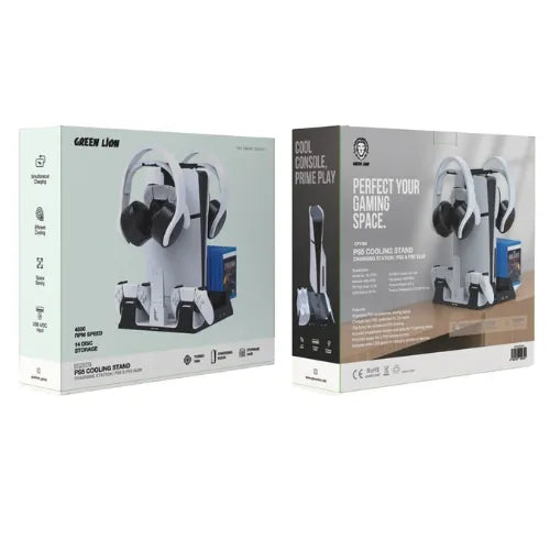 PS5 Cooling Stand Charging Station Greenlion - White
