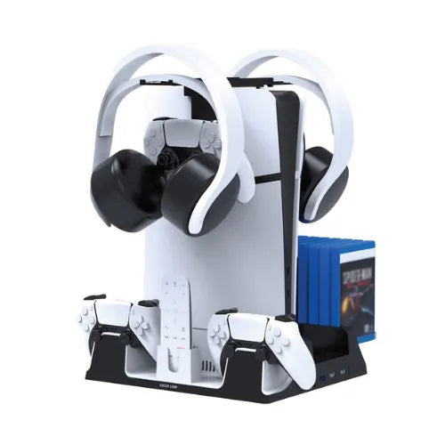 PS5 Cooling Stand Charging Station Greenlion - White